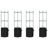 Tomato Cages with Plant Bags 4 pcs 116 cm Steel and PP 3281484