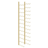 Wall Mounted Wine Rack for 36 Bottles 2 pcs Gold Iron 340890