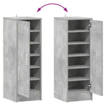 Shoe Cabinet Concrete Grey 32x35x92 cm Engineered Wood 808976