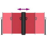 Retractable Side Awning Red 120x600 cm 4004597