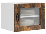 Wall Glass Cabinet PORTO Smoked Oak 40 x 31 x 40 cm 885195