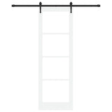 Sliding Door White and Black 78 x 232 cm 3332388