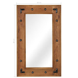 Mirror Solid Acacia Wood 50x80 cm 246308