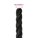 Work Rope Black 16 mm 250 m Polypropylene 153028