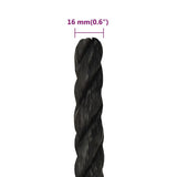 Work Rope Black 16 mm 250 m Polypropylene 153028