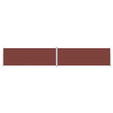 318087 Retractable Side Awning Brown 220x1200 cm