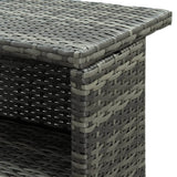 5 Piece Garden Bar Set with Cushions Poly Rattan Grey 3095424