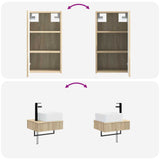 Bathroom Furniture Set 3 pcs Sonoma Oak 33 x 34.5 x 160 cm 3406055