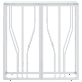 Console Table 70x30x70 cm Stainless Steel and Glass 350033