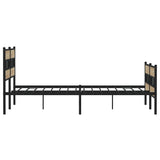 Metal Bed Frame without Mattress Sonoma Oak 183x213 cm 3308473