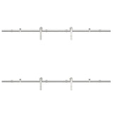 Sliding Door Hardware Kit 183 cm Stainless Steel Silver 3295765