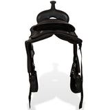 Western Saddle. Headstall&Breast Collar Real Leather 12" Black 91355