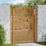 Garden Gate 100x125 cm Weathering Steel Leaf Design 4100965