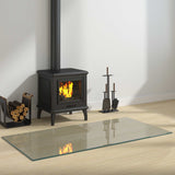Fireplace Glass Plate Transparent 120 x 60 cm Glass 353861