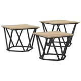 Coffee Table 3 pcs Sonoma Oak Engineered Wood and Steel 868280