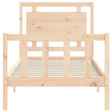 Bed Frame without Mattress 100x200 cm Solid Wood Pine 3192156