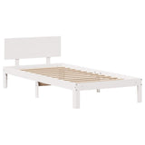 Bed Frame with Drawers without Mattress White 75x190 cm Small Single 3301969