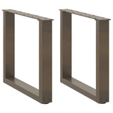 Coffee Table Legs U-Shaped 2 pcs Natural Steel 50x cm Steel 4013159