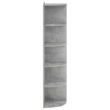 Corner Shelf 5-Tier 41.5 x 41.5 x 178 cm Engineered Wood 8016329