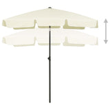 Beach Parasol Sand Yellow 180x120 cm 314719