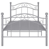 Bed Frame Grey Powder-coated metal Single Durable Bed Frame 324990