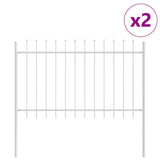 Garden Fence White 3.4 x 1 m Powder-coated steel 3334040