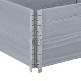 Pallet Collars 2 pcs Grey 150x50 cm Solid Wood Pine 4010299