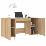 Desk Sonoma Oak 140x50x75 cm Engineered Wood 829535