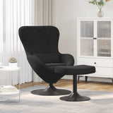 Egg Chair with Footstool Black 63 x 73 x 90 cm Velvet 42002750