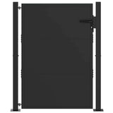Garden Gate with Lock Black 110 x 130 cm Powder-Coated Steel 42015910
