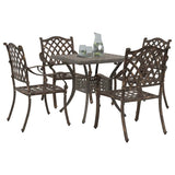 Garden Table Set 5 pcs Bronze Cast Aluminium 3334736