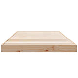 Floor Bed Frame Natural 90 x 210 cm Solid Pine Wood 869734