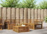 Outdoor Sofa Set 5 pcs Natural Solid Acacia Wood 3374779