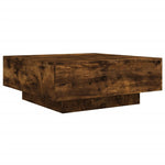 ZNTS Coffee Table with LED Lights Smoked Oak 80x80x31 cm 836592