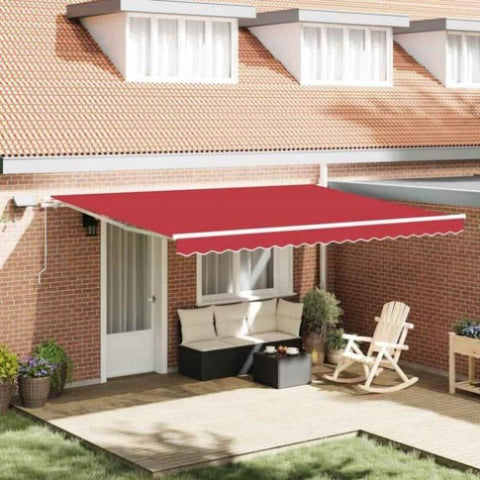 Retractable Awning with Manual 450 x 300 cm Red 3331040
