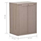 Garden Storage Cabinet Brown 65x45x88 cm PP Wood Look 151239