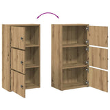 Bookcase Artisan Oak 40x24x77 cm Engineered Wood 860372