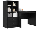 Desk with Drawer with Shelf with Storage 2 pcs Black Oak 3337346