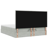 Ottoman Bed with Mattresses Light Grey 180x200cm Velvet 3313415