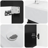 Bathroom Vanity Unit with Tap Black 45.5 x 22.5 x 84 cm 889502