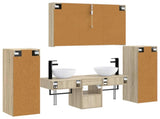 Bathroom Furniture Set 6 pcs Sonoma Oak 3407121