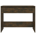ZNTS Console Table Smoked Oak 100x35x76.5 cm Engineered Wood 813035