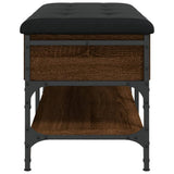 Shoe Bench Brown Oak 82x42x45 cm Engineered Wood 835196
