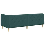 Corner Bed Frame with Headboard Dark Green 80 x 200 cm Fabric 42016557