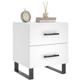 Bedside Cabinet White 40x35x47.5 cm Engineered Wood 827356