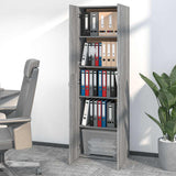 Office Cabinet Grey Sonoma 60x32x190 cm Engineered Wood 815280