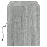TV Wall Cabinet with LED Lights Grey Sonoma 140x31x38 cm 852374