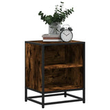 Bedside Cabinets 2 pcs Smoked Oak 40x31x50 cm Engineered Wood and Metal 848704