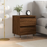 Bedside Cabinet Brown Oak 40x35x50 cm Engineered Wood 826874