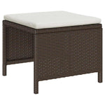 Garden Sofa Set 6 pcs Brown and cream Poly Rattan 4104701